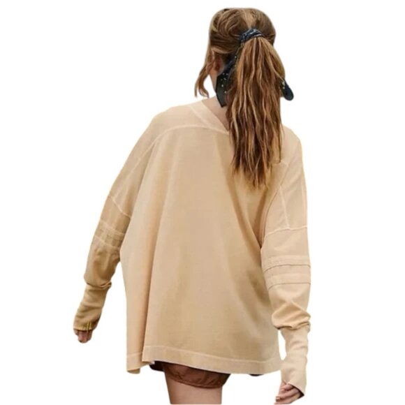 Free People Movement All Stars Layer Long Sleeve Top Latte - Picture 3 of 15